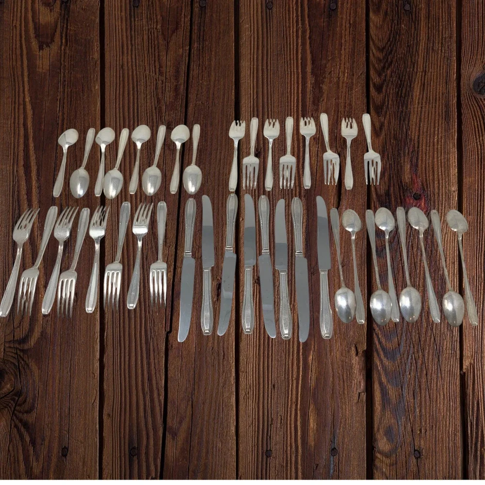 Vintage Lot 40 Pc Harmony House Serenade AA+ Silverplate Flatware Sears Svc 8
